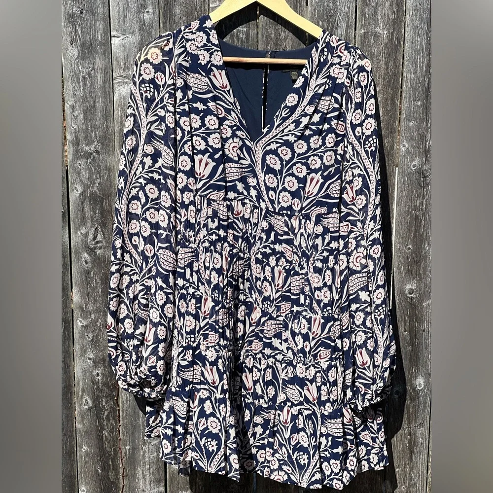 TED Baker Tarissa floral-print tiered crepe mini dress - Picture 5 of 14